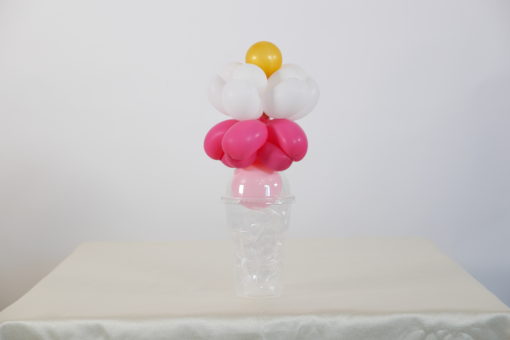 White and Pink Floral Candy Cup